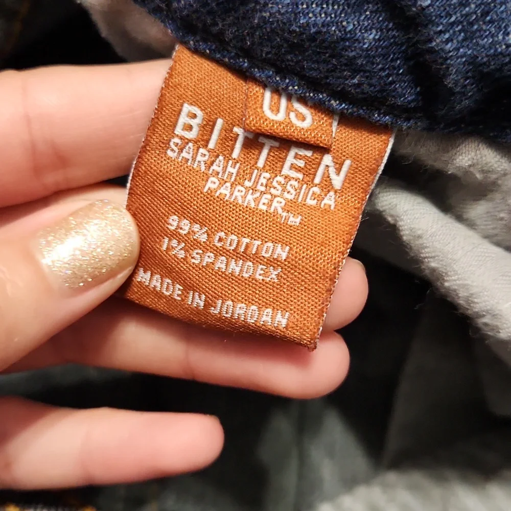 Vintage Y2K Bitten Mid Rise Bootcut Kick Flare Leg Blue Denim Jeans - Picture 8 of 12